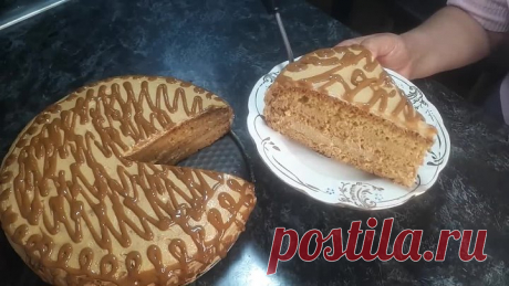 Простой Торт "Золотой Ключик" Знаменитый Рецепт Вкусного Торта к чаю | Easy Cake "Golden Key" Recipe