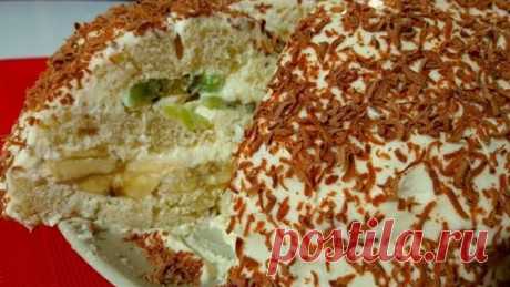 ТОРТ ПАНЧО без выпечки из простого БАТОНА ! БЫСТРО!ПРОСТО!ОЧЕНЬ ВКУСНО! Панчо с бананами и киви