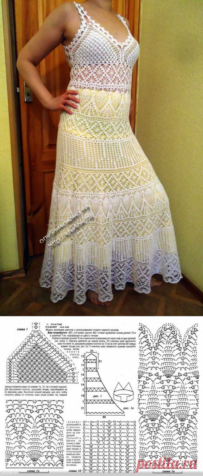 Удачная модель: ажурный сарафан крючком