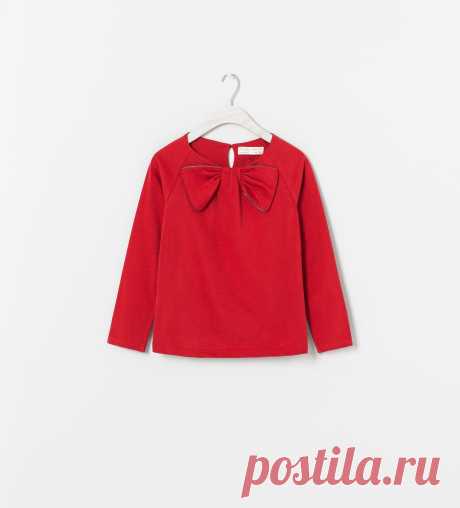 красная блуза с бантом  10ф