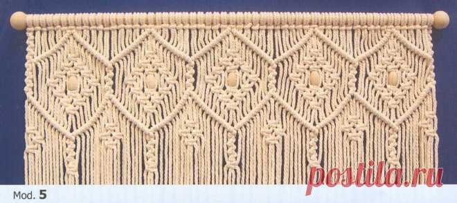 Mod 5 Cortina de macrame ancho 70 cm - mod5-70 - Cortinas de Macrame - Hogar - de Hamacamundi - Mod