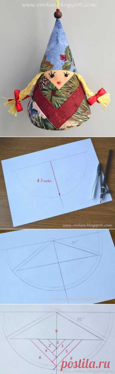 Лоскутная геометрия: МК Гномик на елку