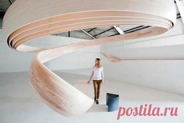 Шпон и фанера в интерьере, тенденция 2015