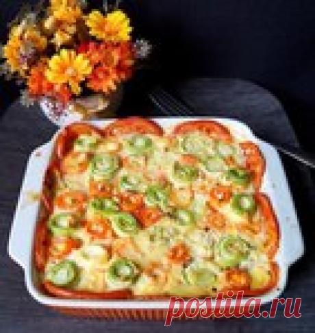Красивая овощная запеканка "Розочки"