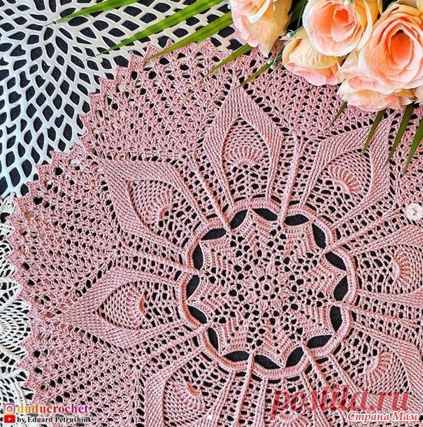 Круглая салфетка крючком - Вязание - Страна Мам