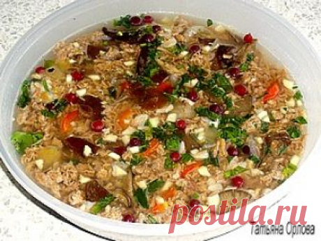 Холодец из 4-х сортов мяса с грибами