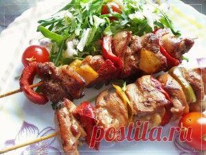 Куриные шашлычки с маринованным перцем | Domosedkam.ru