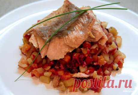 Рыба с овощами, запеченная в фольге - пошаговый кулинарный рецепт на Повар.ру
