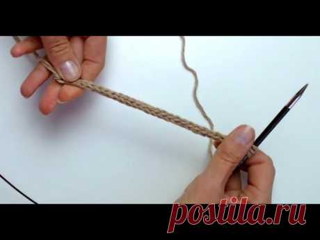 Шнурок для горловины.....I-cord | Красивый и легкий шнурок спицами