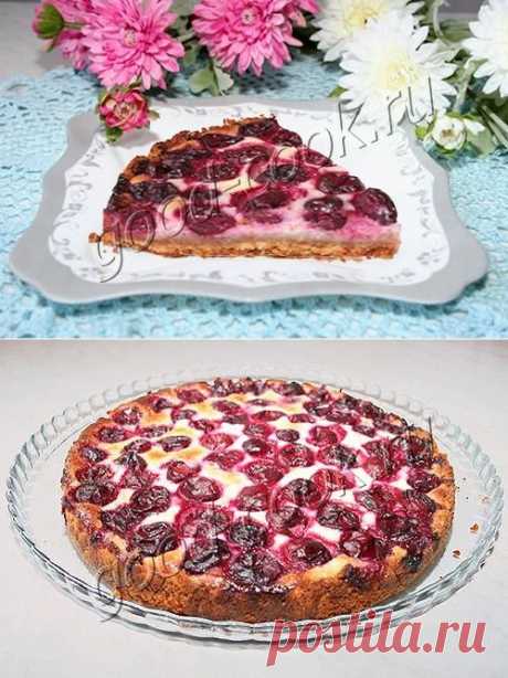 Хорошая кухня - пирог из печенья с вишней. Кулинарная книга рецептов. Салаты, выпечка.