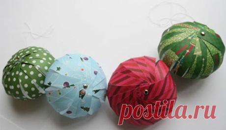 Фонарики из бумаги на Новый год