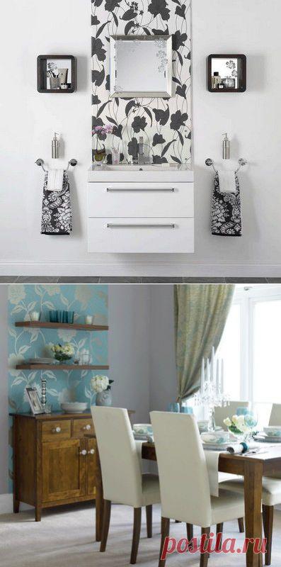 Декор стен с помощью обоев: 12 идей | Школа Ремонта