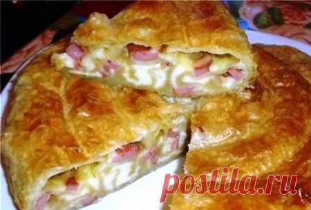 Пирог "Сырная улитка"