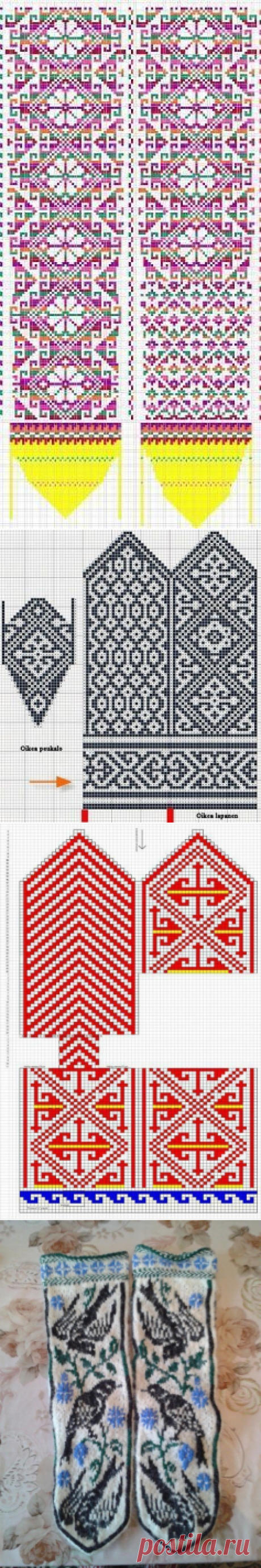 Узоры для варежек, идеи