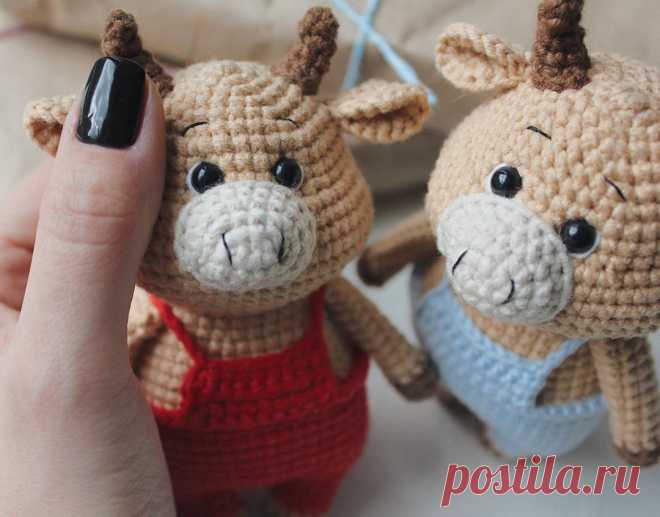 PDF Бычок крючком. FREE crochet pattern; Аmigurumi animal patterns. Амигуруми схемы и описания на русском. Вязаные игрушки и поделки своими руками #amimore - бык, маленький бычок, корова, коровка, телёнок.