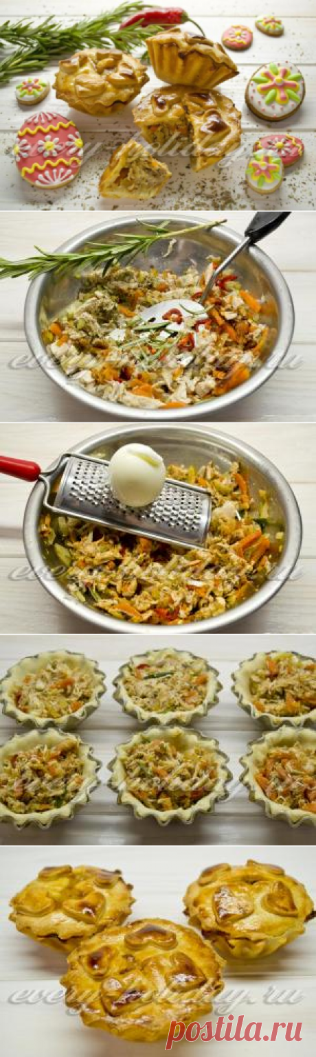 Пасхальные пирожки с индейкой - рецепт с фото