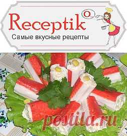 Закуска Крабовые палочки с начинкой » Рецептико