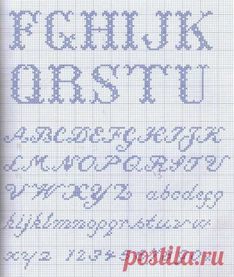 Вышитые буквы и цифры