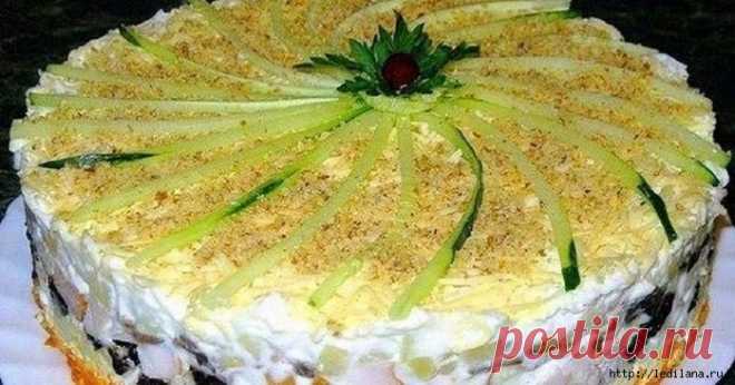 Закусочный торт с курицей