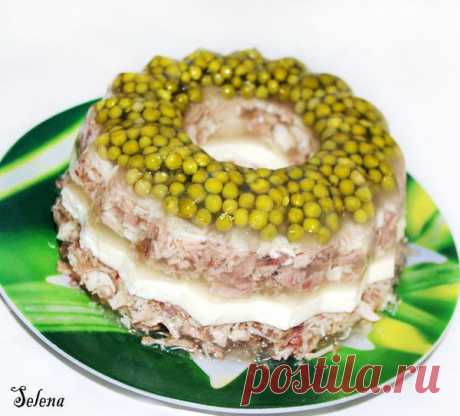 Заливное из курицы с зеленым горошком и майонезом - Пальчики оближешь - Группы Мой Мир