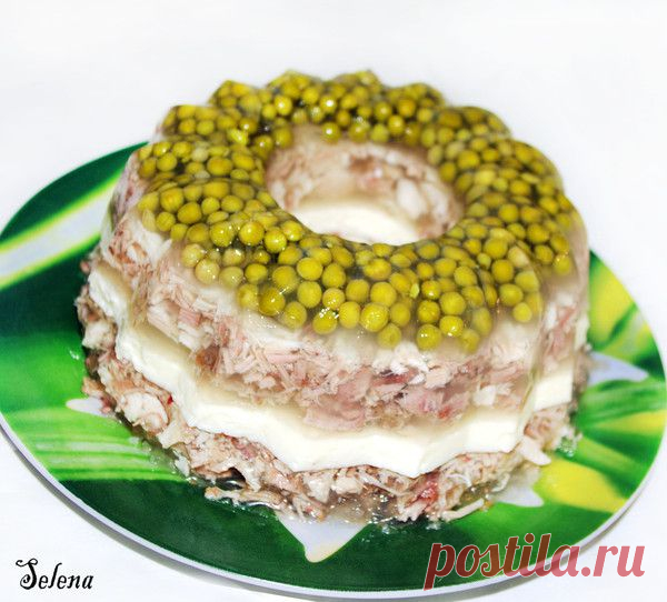 Заливное из курицы с зеленым горошком и майонезом - Пальчики оближешь - Группы Мой Мир
