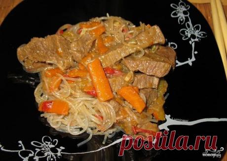 Фунчоза с говядиной и овощами - пошаговый кулинарный рецепт с фото на Повар.ру