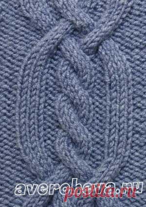 Узор 644 к пуловеру |  каталог вязаных спицами узоров