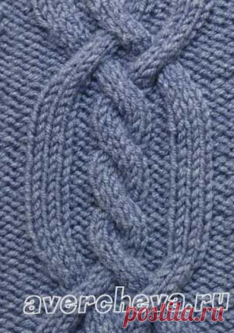 Узор 644 к пуловеру |  каталог вязаных спицами узоров