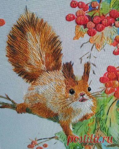 Талантливо. На такую вышивку хочется смотреть и смотреть!