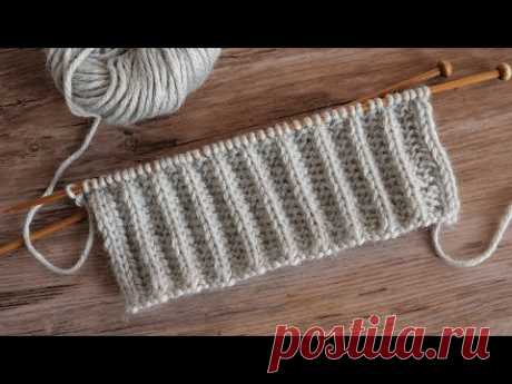 Резинка спицами которая прекрасно держит форму  🐼 Knitting Ribbing or Rib Stitch