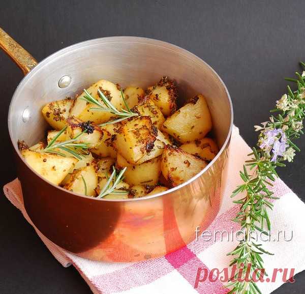 Картофель запеченный в духовке с медом, горчицей и розмарином (невероятно вкусно) | FEMIANA