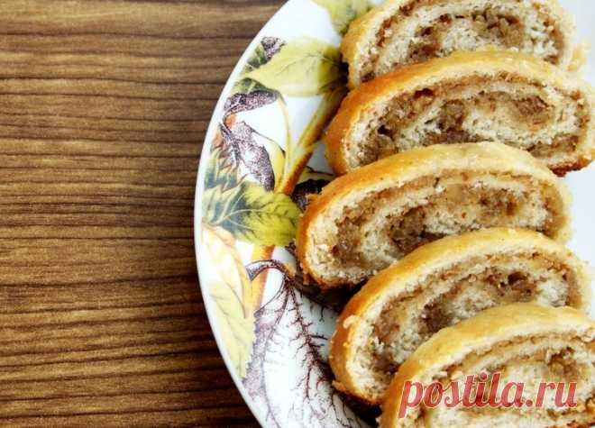 Рулет с орехами и корицей | пошаговый рецепт с фото
