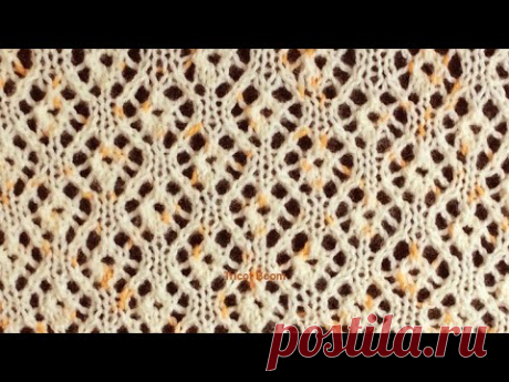 Узор Цитрусовые кружочки / Вязание спицами
