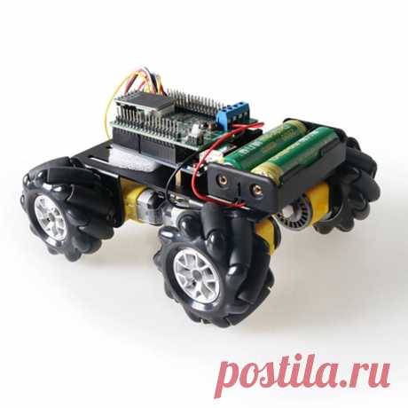 Mc100 4wd wheeled trolley smart car kit with mecanum wheel 1:48 reduction ratio tt motor Sale - Banggood.com