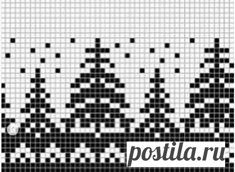 Новогодний декор вязаных изделий. 50 схем красивых жаккардовых узоров и узоров для вышивки | Стильное вязание KNITMILO | Дзен