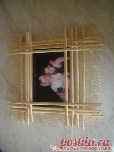 Фоторамка из китайских палочек | Мастер-класс своими руками
