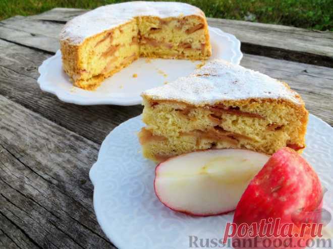 Мамина шарлотка с яблоками - воздушная, нежная, вкусная, волшебная шарлотка, как в детстве!
