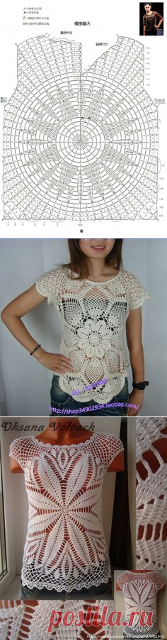 Crochetpedia: Crochet Shirt Blouse Patterns 2 | Crochet | Блузки С Узорами, Связанная Крючком Рубашка и Блузы-рубашки