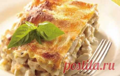Лазанья с курицей и грибами | Кашеварня
