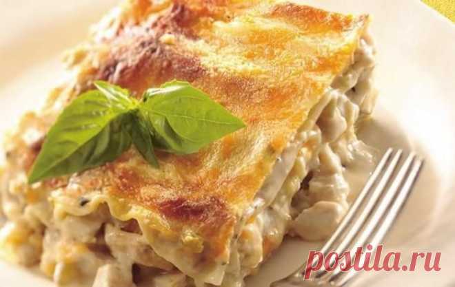 Лазанья с курицей и грибами | Кашеварня