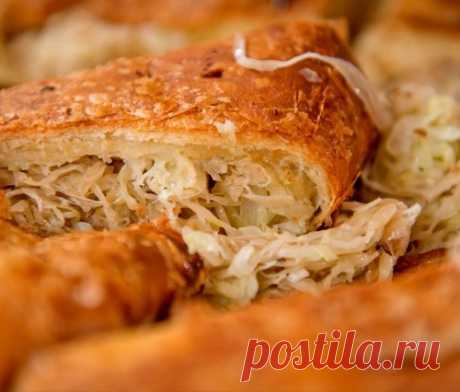 Постный пирог с капустой