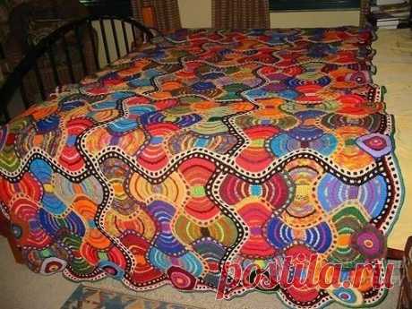 Вяжем плед - Декор своими руками