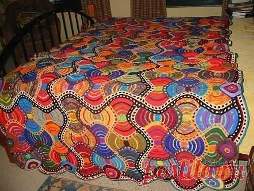 Вяжем плед - Декор своими руками