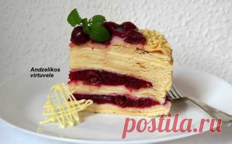 Sluoksniuotos tešlos tortas pagal Andželiką - be galo skanus ir greitas - receptas | La Maistas