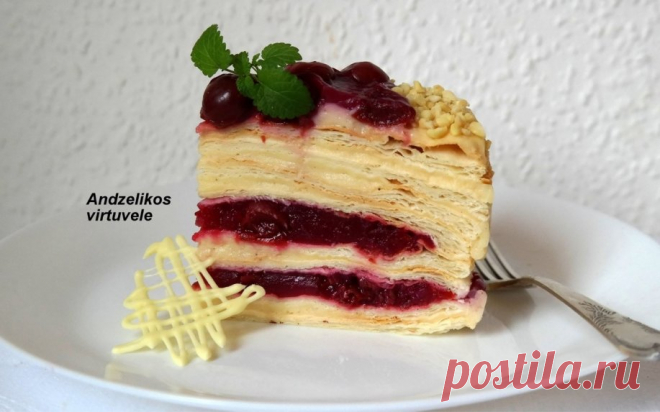 Sluoksniuotos tešlos tortas pagal Andželiką - be galo skanus ir greitas - receptas | La Maistas