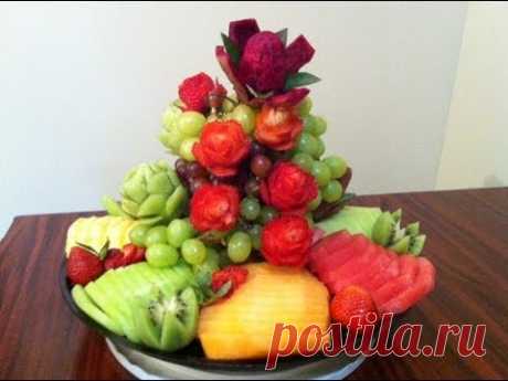 Cómo hacer un platon de frutas para una fiesta o regalo #1 - DIY - La receta de la abuelita