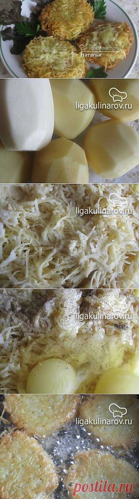 Драники картофельные с сыром и чесноком – рецепт с фото от Лиги Кулинаров, пошаговый рецепт