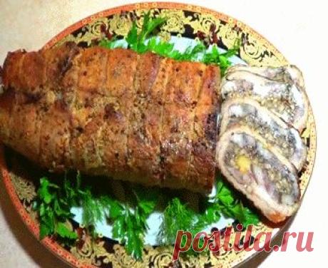 МЯСНОЙ РУЛЕТ с ОРЕХАМИ