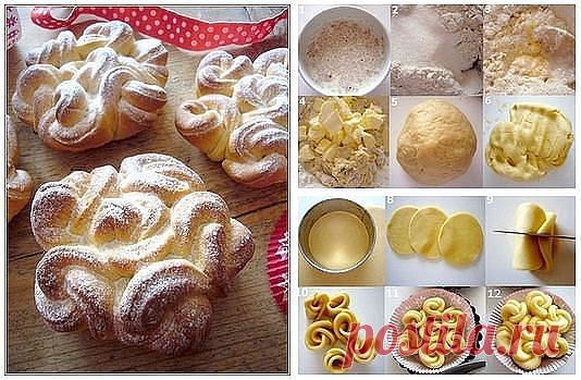 Воздушные кружевные булочки | Моя любимая выпечка