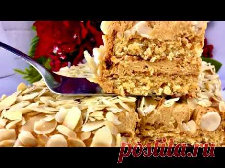 Король Новогоднего стола - «Миндальный торт!» Без муки и масла! #кулинария #выпечка